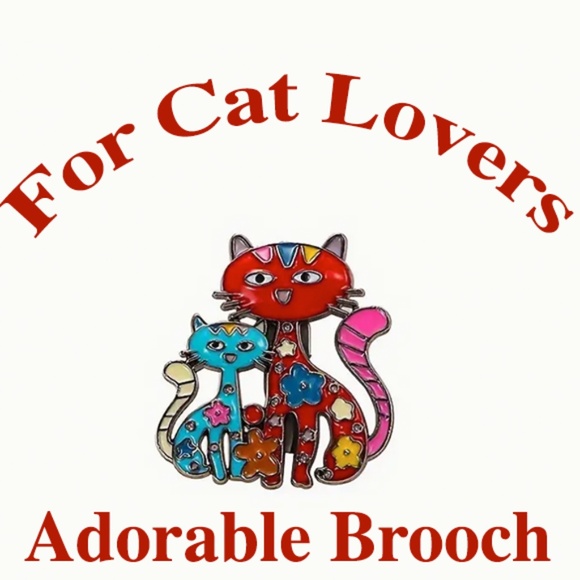 Anime Cat Brooch Pin ~ Cartoon Badge Fashion Backpacks Jackets Shirts Bag - NWT - Picture 1 of 6